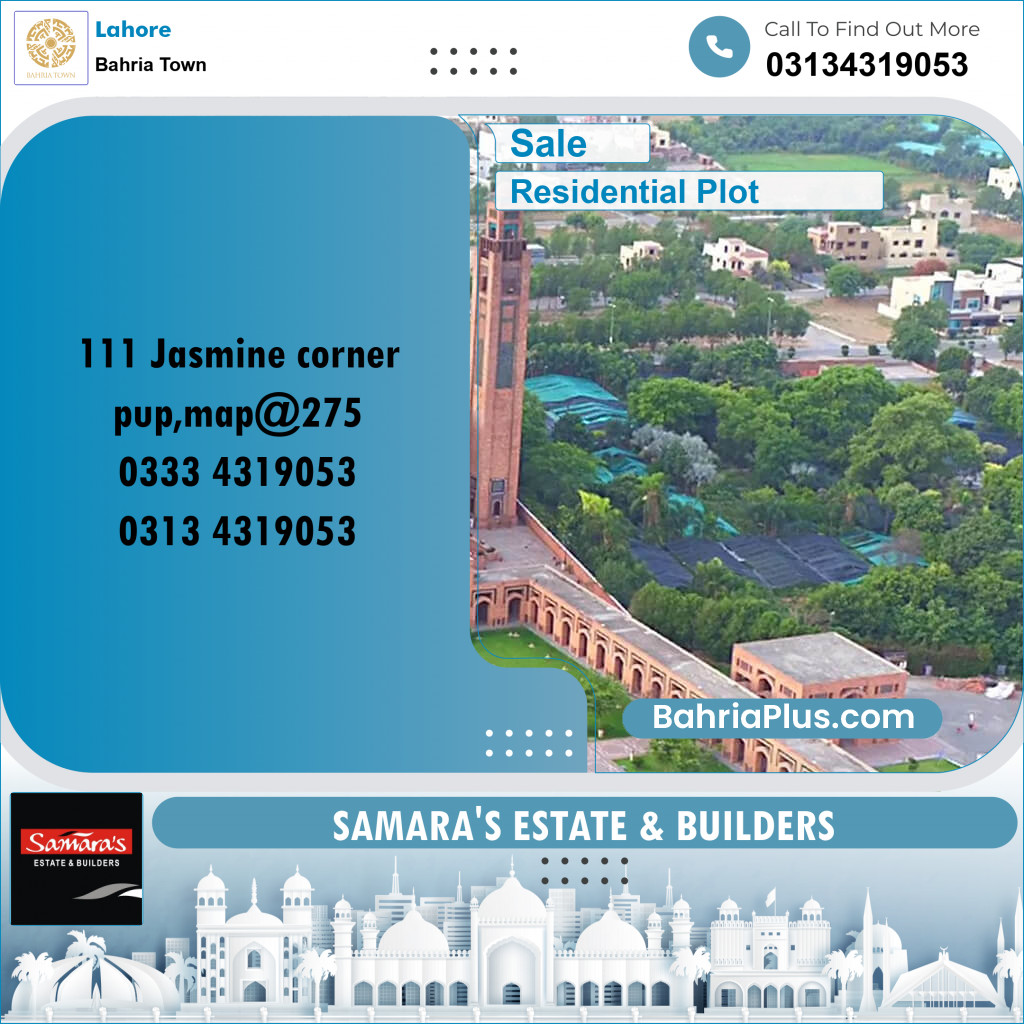 13.77 Marla Residential Plot for Sale in Bahria Town, Lahore - (BP-236920)