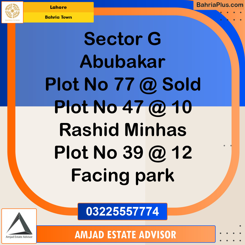 Residential Plot for Sale in Bahria Town, Lahore - (BP-237097)
