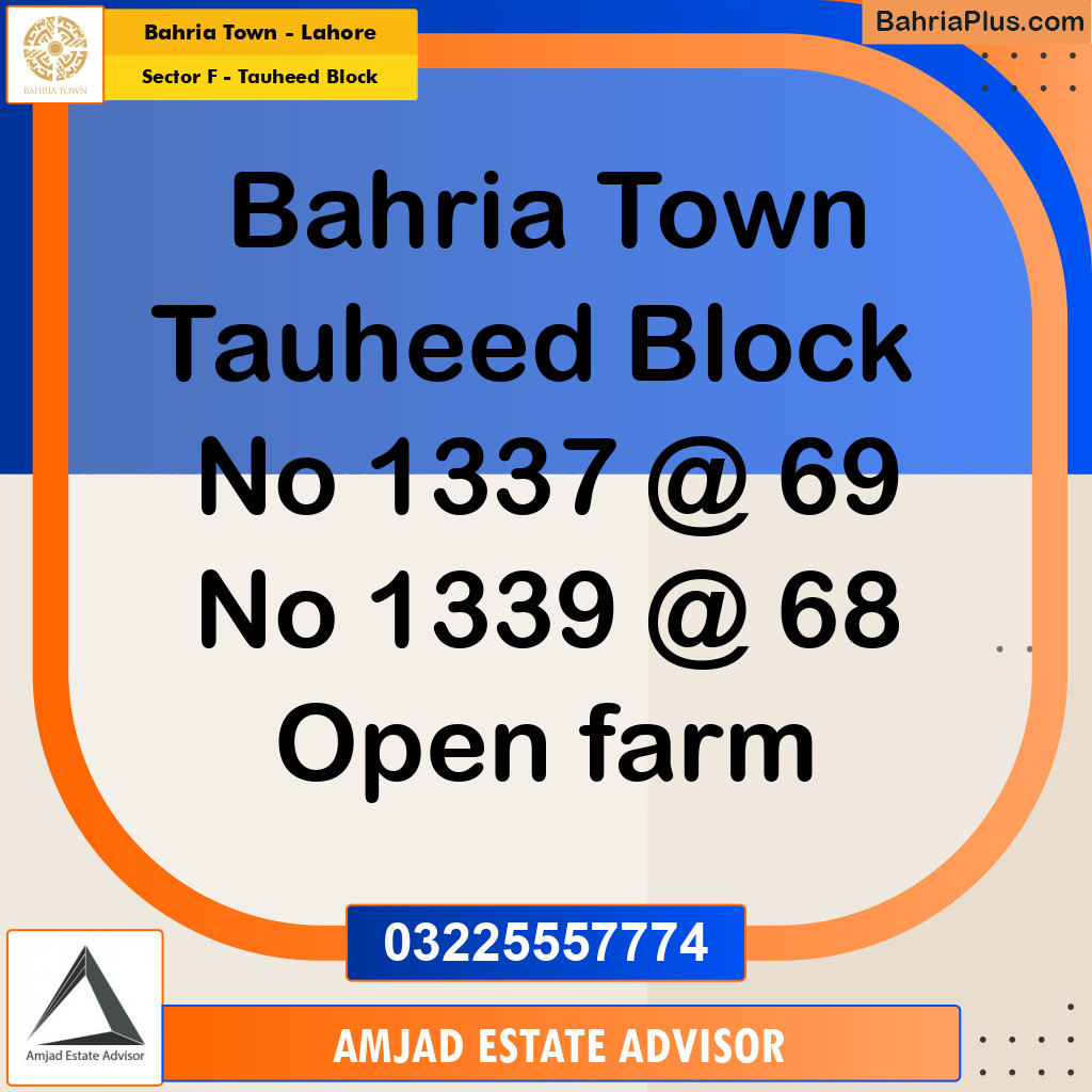 Residential Plot for Sale in Sector F - Tauheed Block -  Bahria Town, Lahore - (BP-237147)