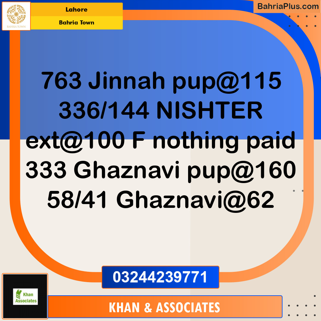 Residential Plot for Sale in Bahria Town, Lahore - (BP-237205)