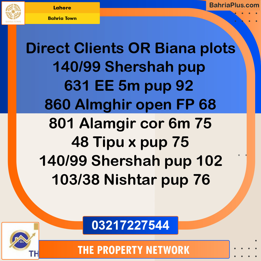 5 Marla Residential Plot for Sale in Bahria Town, Lahore - (BP-237245)