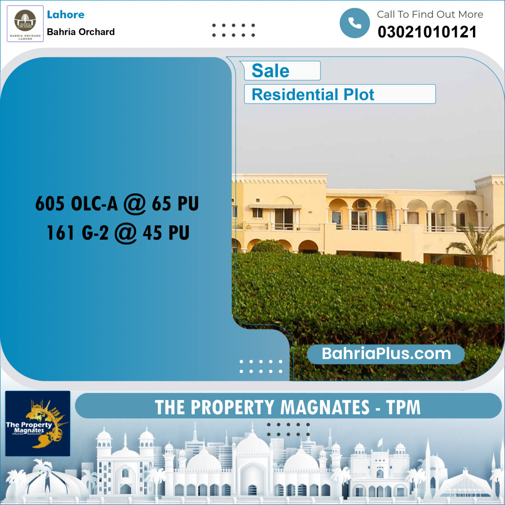Residential Plot for Sale in Bahria Orchard, Lahore - (BP-237268)