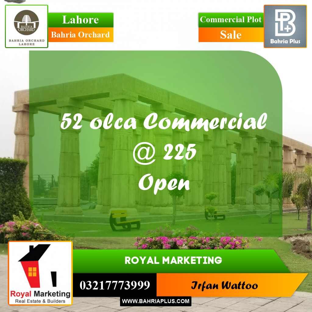 Commercial Plot for Sale in Bahria Orchard, Lahore - (BP-237300)