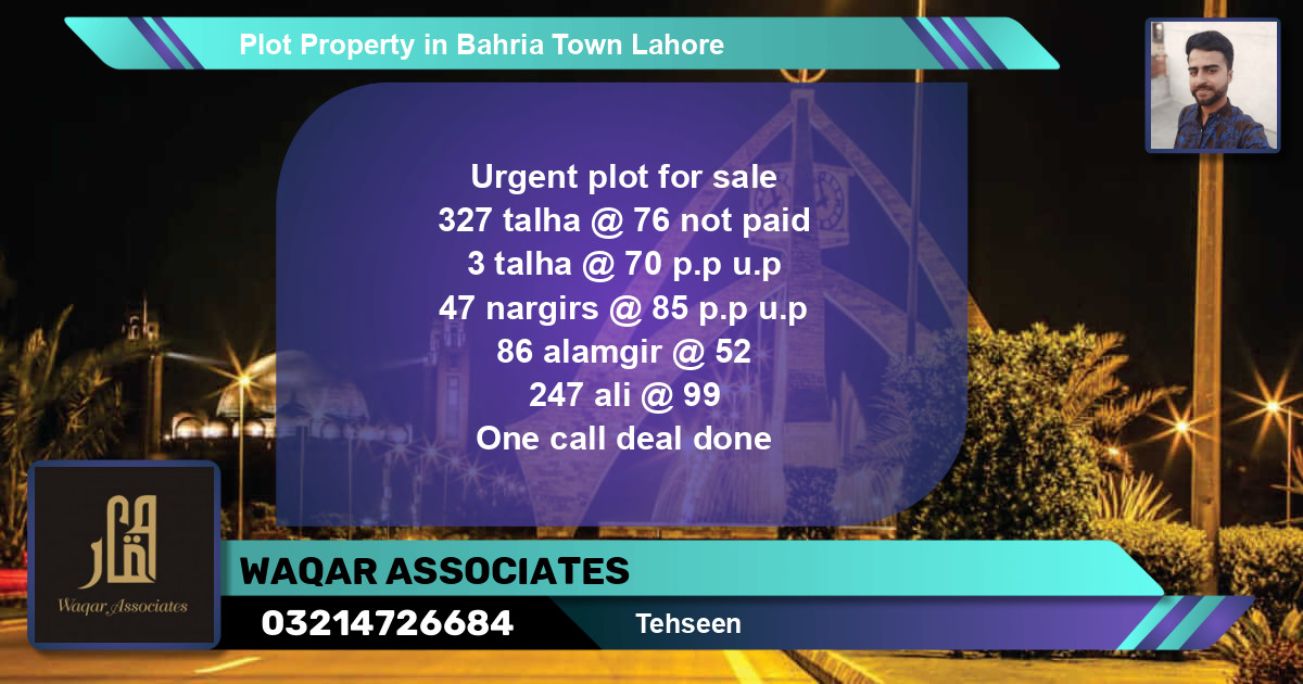 Residential Plot for Sale in Bahria Town, Lahore - (BP-23736)