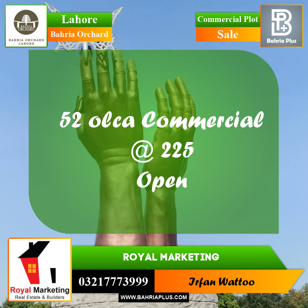 Commercial Plot for Sale in Bahria Orchard, Lahore - (BP-237754)
