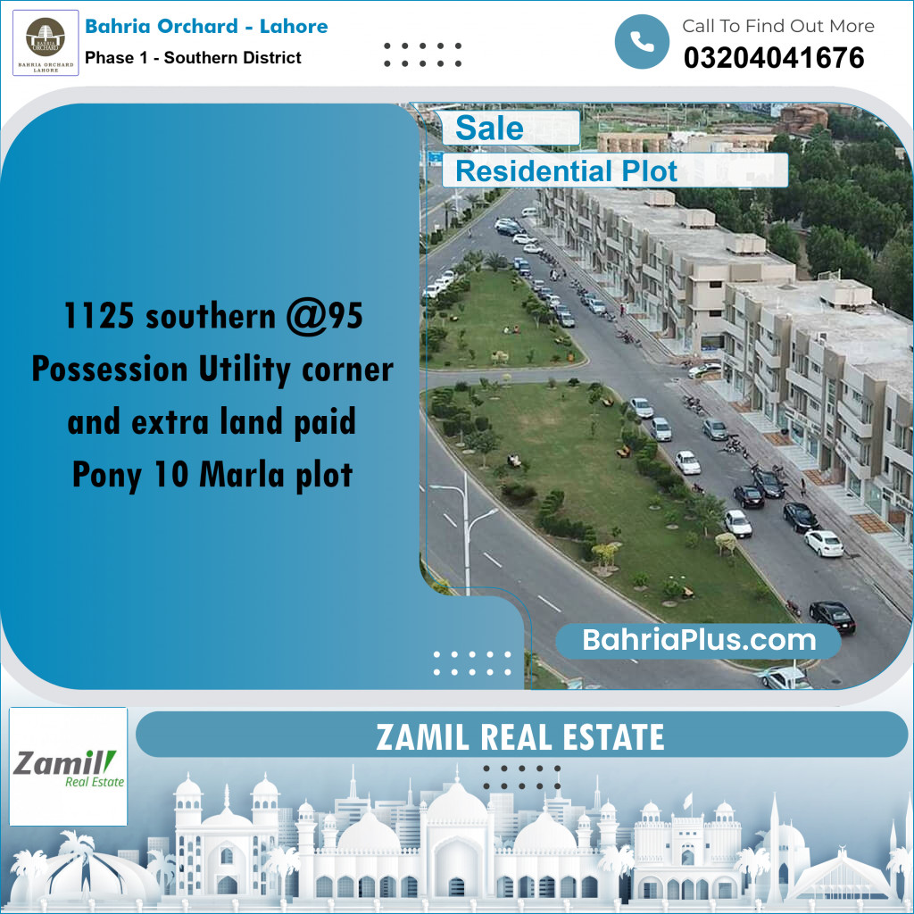 10 Marla Residential Plot for Sale in Phase 1 - Southern District -  Bahria Orchard, Lahore - (BP-237827)
