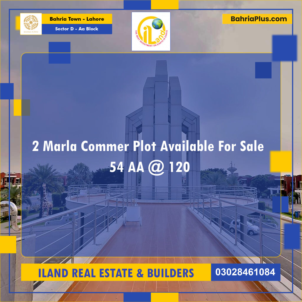 5 Marla Residential Plot for Sale in Sector D - AA Block -  Bahria Town, Lahore - (BP-237923)
