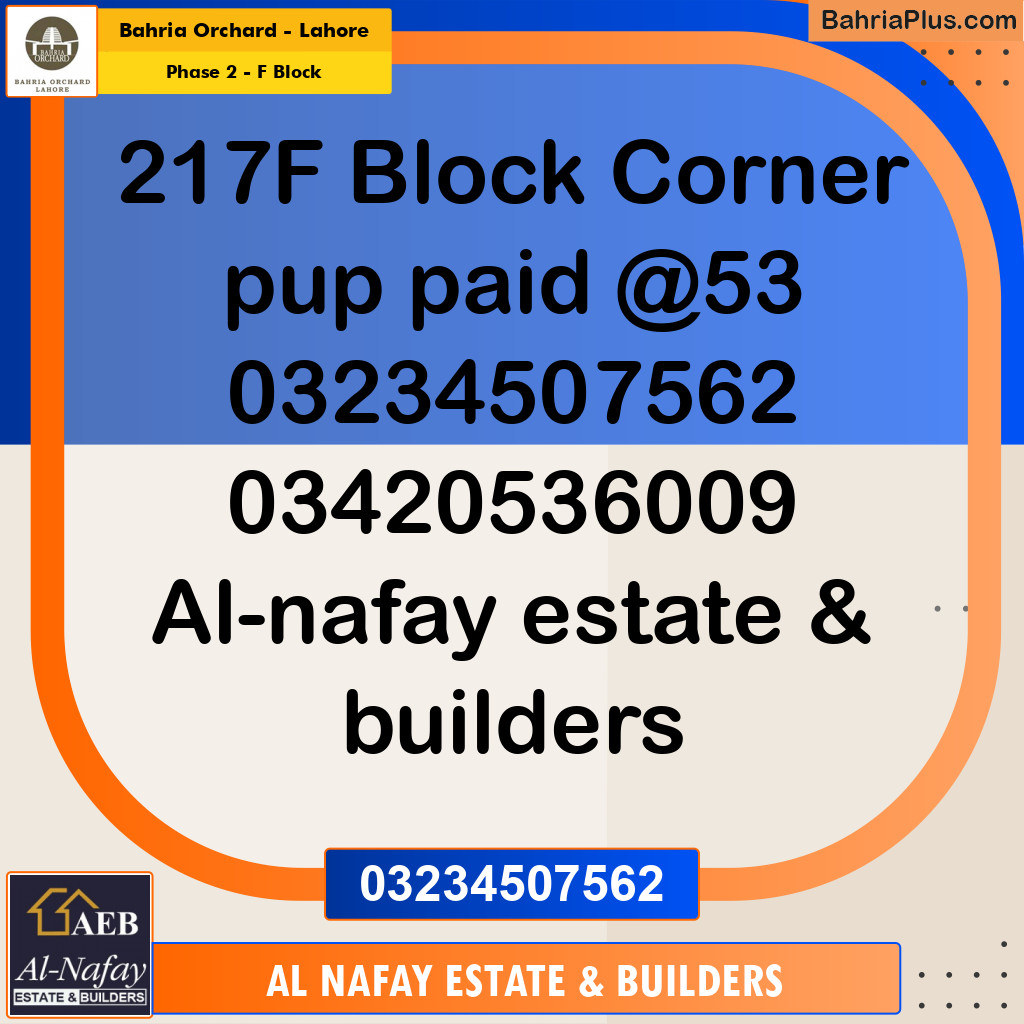 5 Marla Residential Plot for Sale in Phase 2 - F Block -  Bahria Orchard, Lahore - (BP-237937)