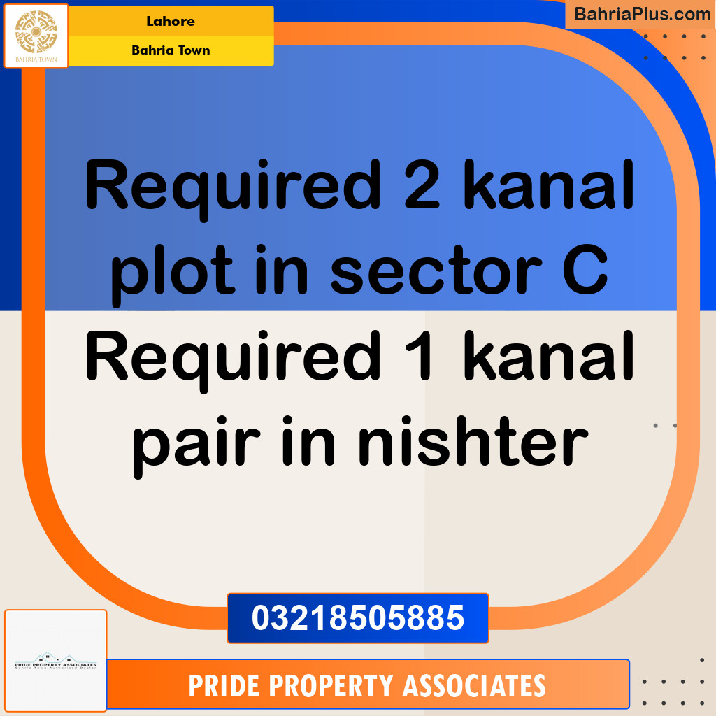 Residential Plot for Sale in Bahria Town, Lahore - (BP-238078)