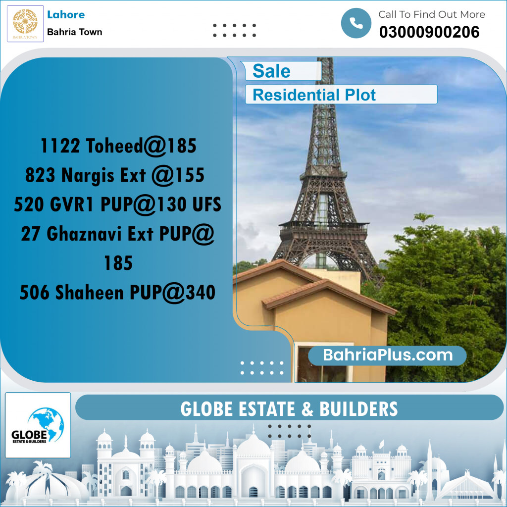 Residential Plot for Sale in Bahria Town, Lahore - (BP-238081)