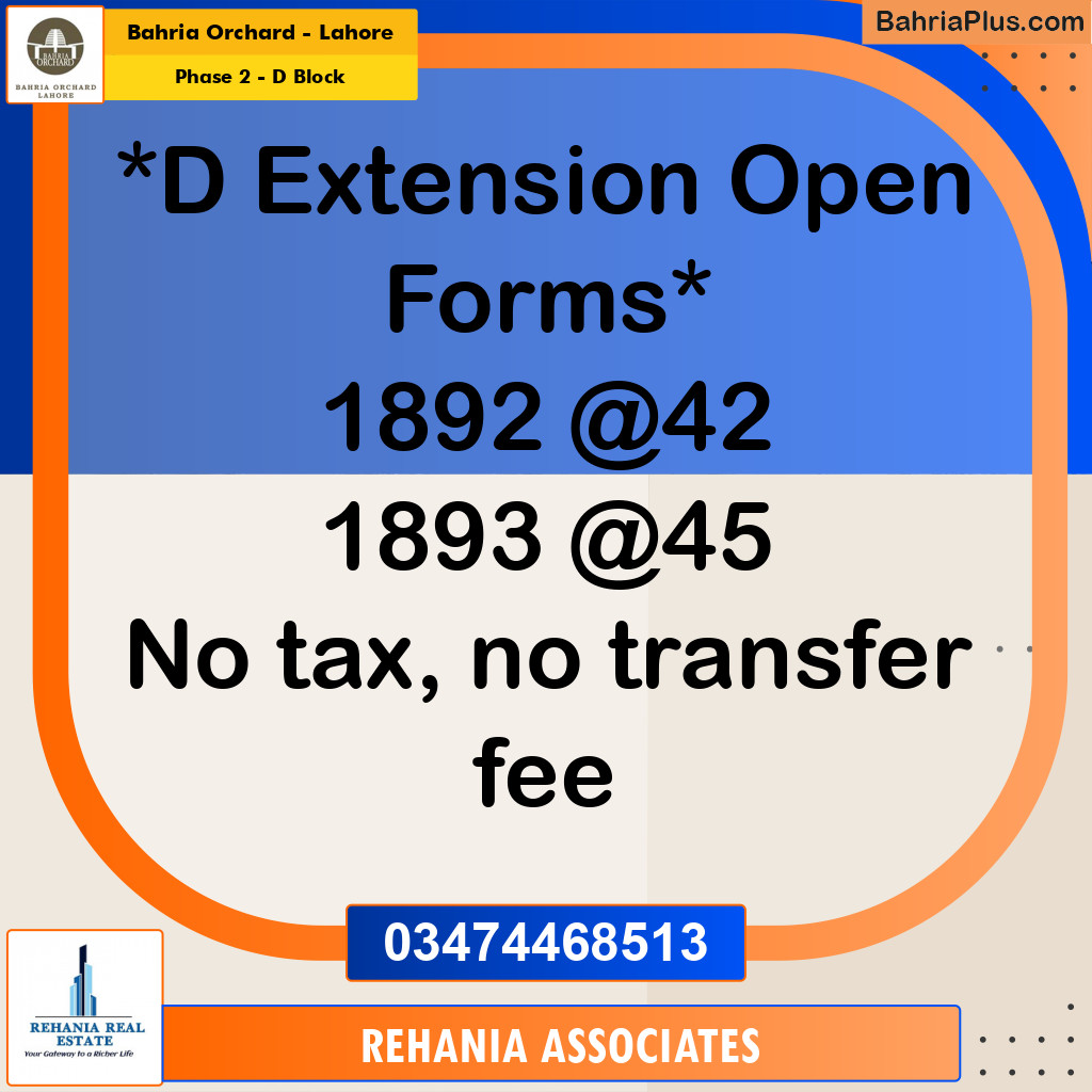 5 Marla Residential Plot for Sale in Phase 2 - D Block -  Bahria Orchard, Lahore - (BP-238089)