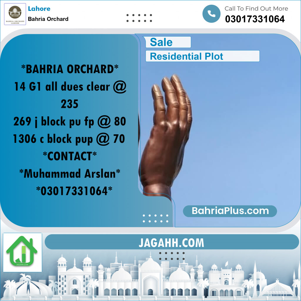 Residential Plot for Sale in Bahria Orchard, Lahore - (BP-238142)