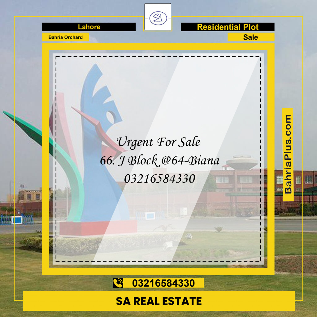 Residential Plot for Sale in Bahria Orchard, Lahore - (BP-238147)