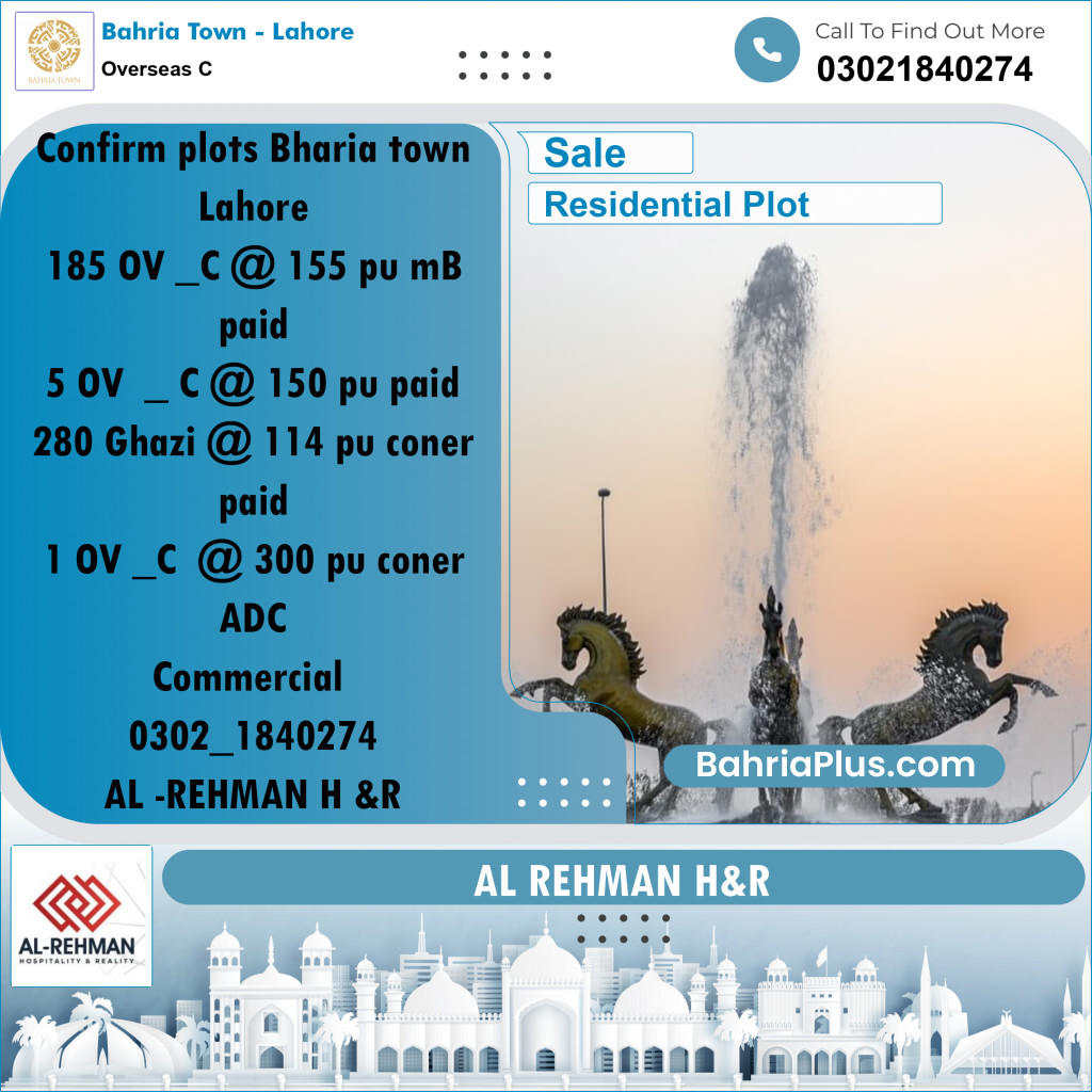 5 Marla Residential Plot for Sale in Overseas C -  Bahria Town, Lahore - (BP-238162)