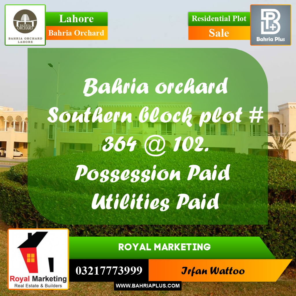 Residential Plot for Sale in Bahria Orchard, Lahore - (BP-238187)