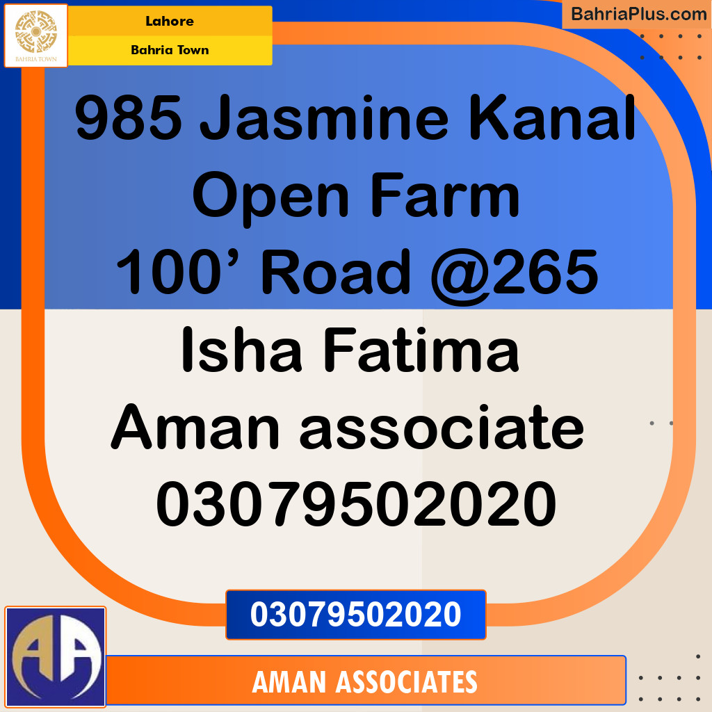 Residential Plot for Sale in Bahria Town, Lahore - (BP-238193)