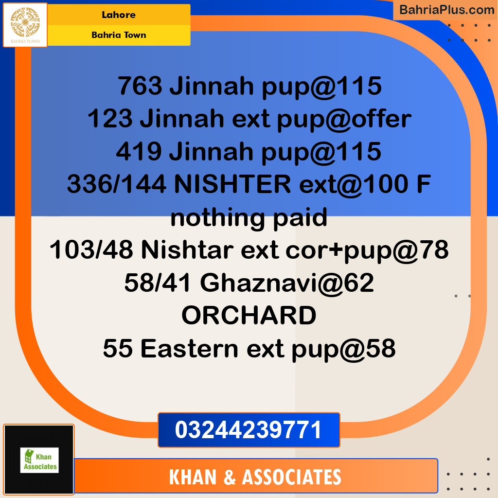 Residential Plot for Sale in Bahria Town, Lahore - (BP-238201)