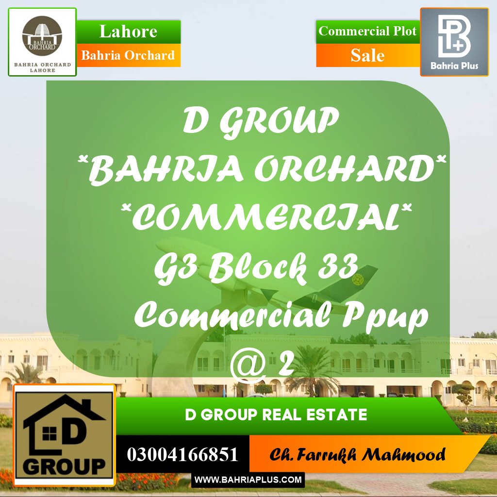 Commercial Plot for Sale in Bahria Orchard, Lahore - (BP-238322)