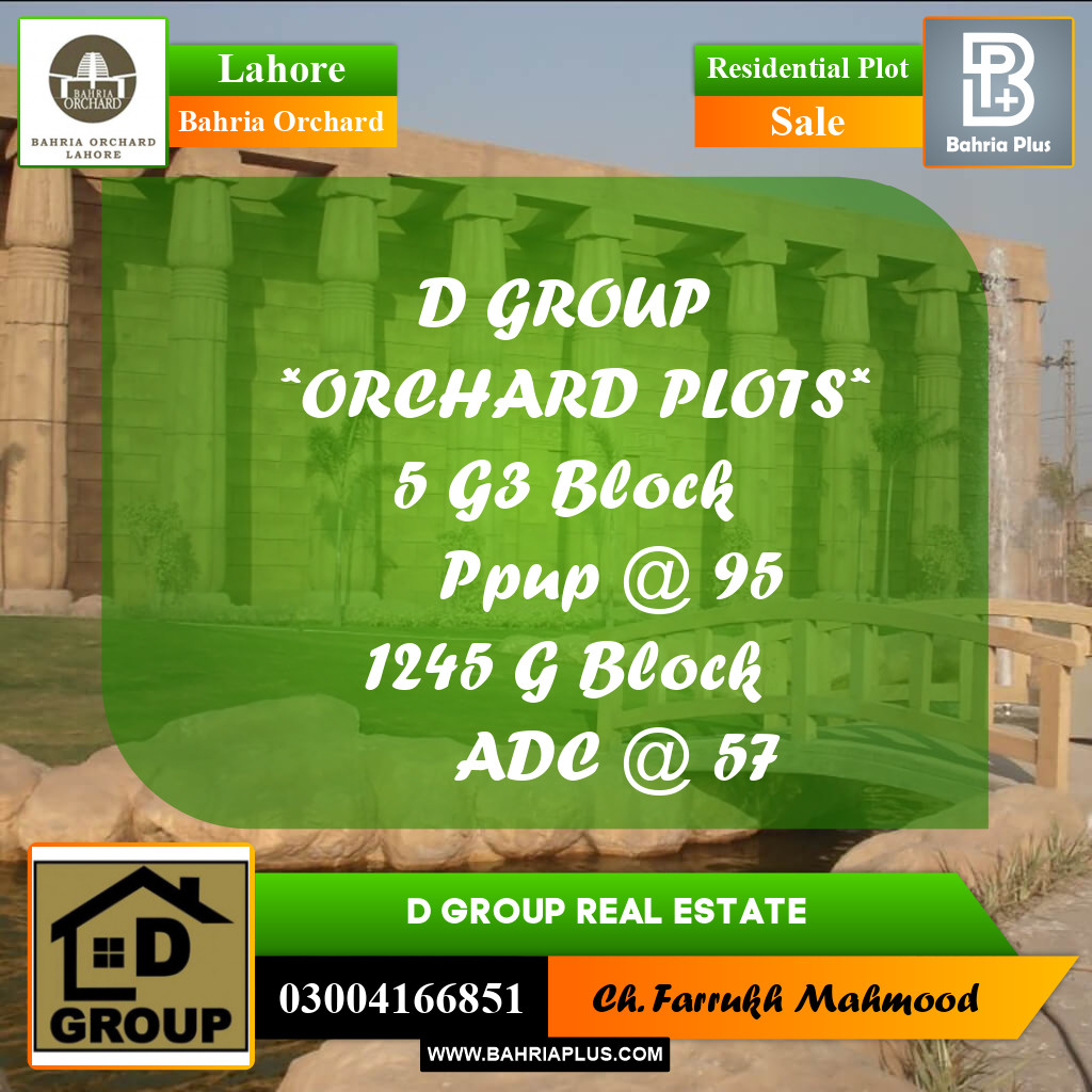 Residential Plot for Sale in Bahria Orchard, Lahore - (BP-238325)