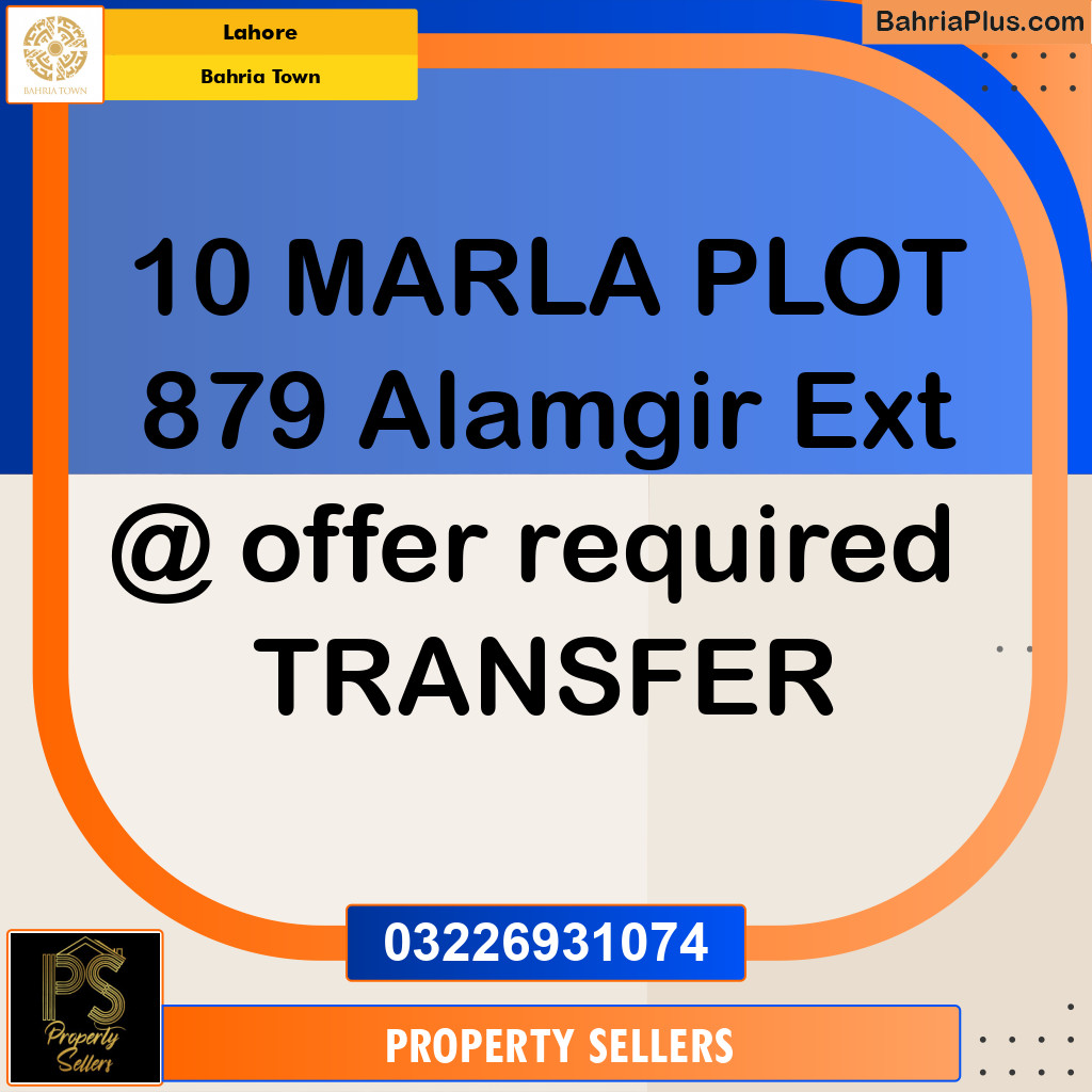 10 Marla Residential Plot for Sale in Bahria Town, Lahore - (BP-238400)