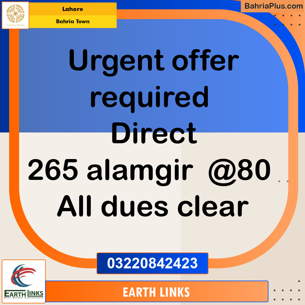 Residential Plot for Sale in Bahria Town, Lahore - (BP-238430)