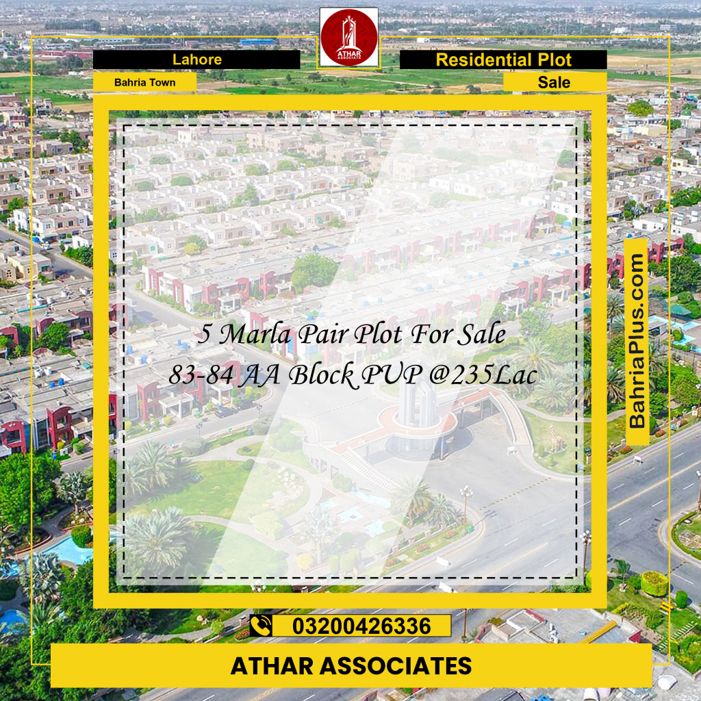 Residential Plot for Sale in Bahria Town, Lahore - (BP-238463)