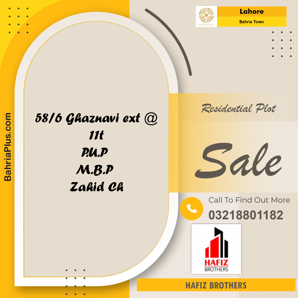 10 Marla Residential Plot for Sale in Bahria Town, Lahore - (BP-238726)