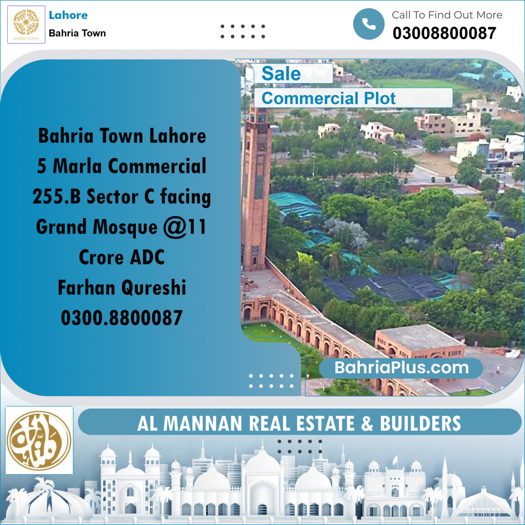 Commercial Plot for Sale in Bahria Town, Lahore - (BP-238772)
