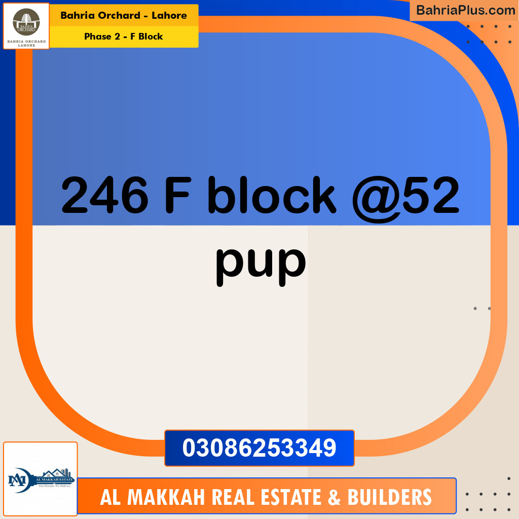 5 Marla Residential Plot for Sale in Phase 2 - F Block -  Bahria Orchard, Lahore - (BP-238802)