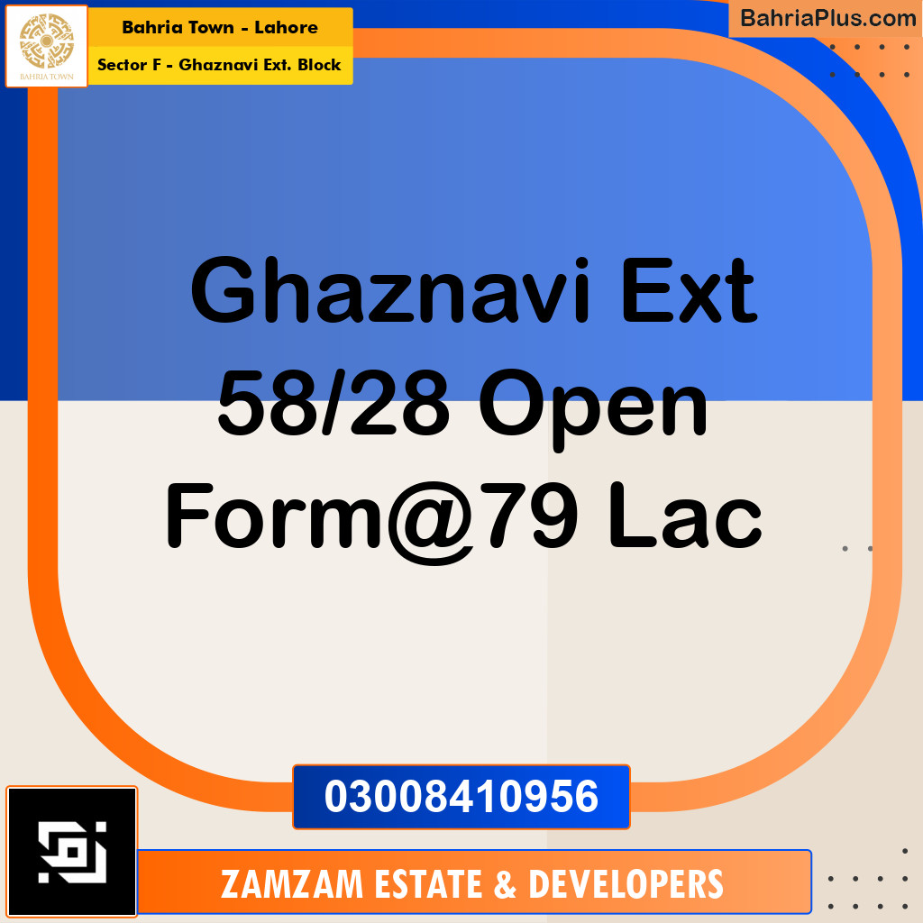 5 Marla Residential Plot for Sale in Sector F - Ghaznavi Ext. Block -  Bahria Town, Lahore - (BP-238843)