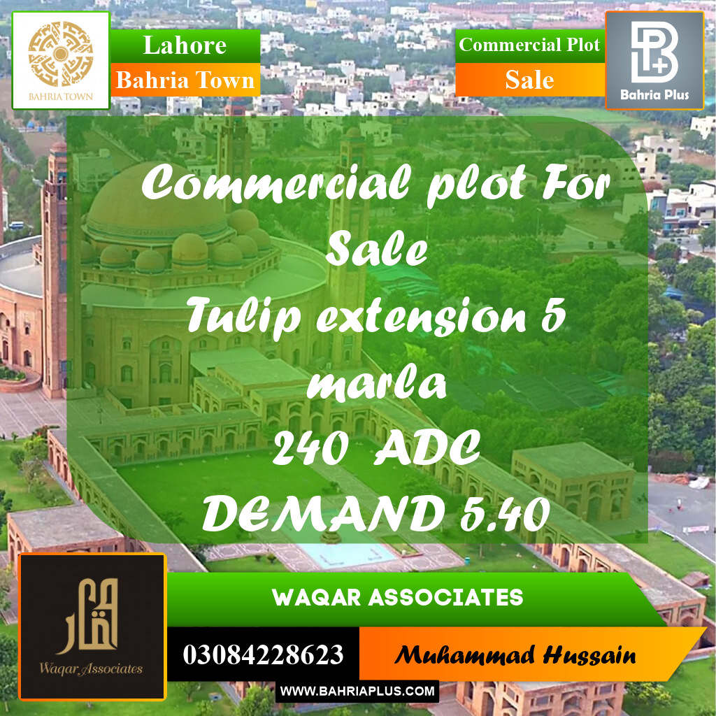Commercial Plot for Sale in Bahria Town, Lahore - (BP-238906)