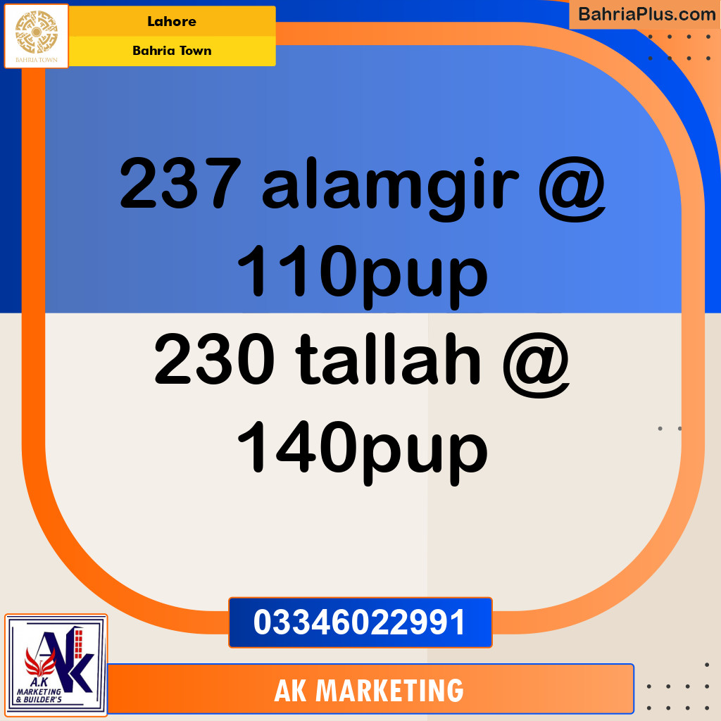 10 Marla Residential Plot for Sale in Bahria Town, Lahore - (BP-238939)