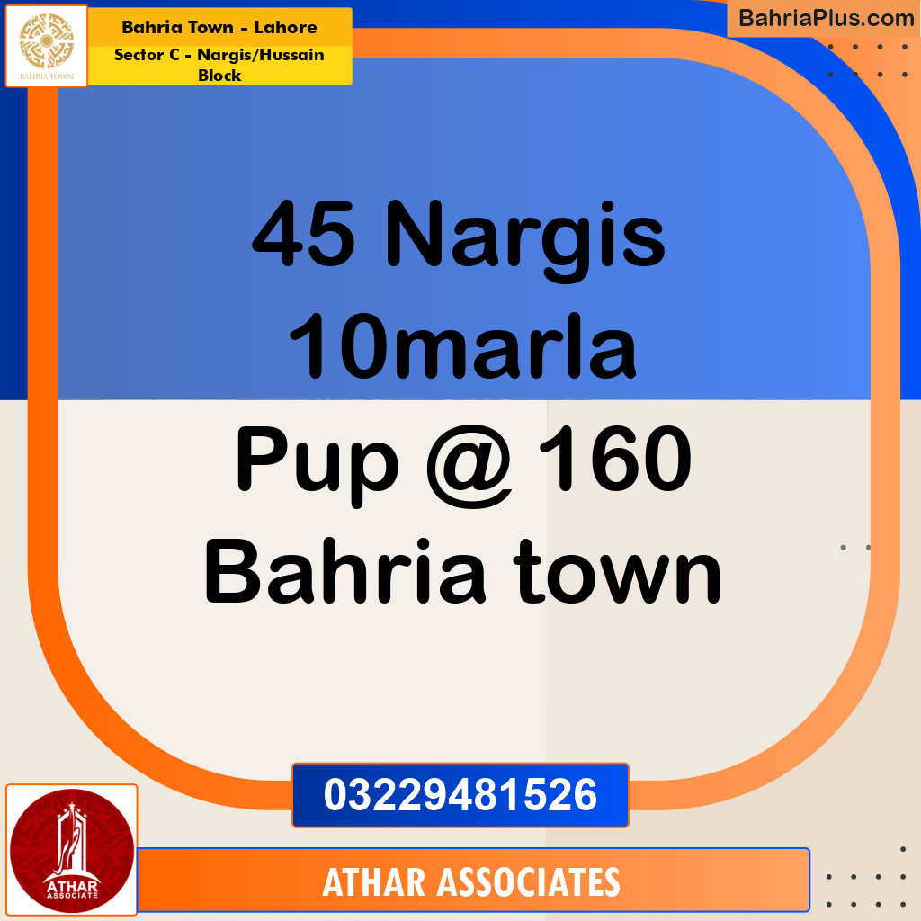10 Marla Residential Plot for Sale in Sector C - Nargis/Hussain Block -  Bahria Town, Lahore - (BP-239067)