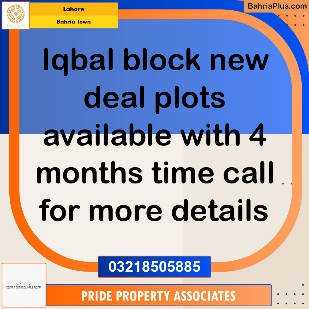 Residential Plot for Sale in Bahria Town, Lahore - (BP-239072)