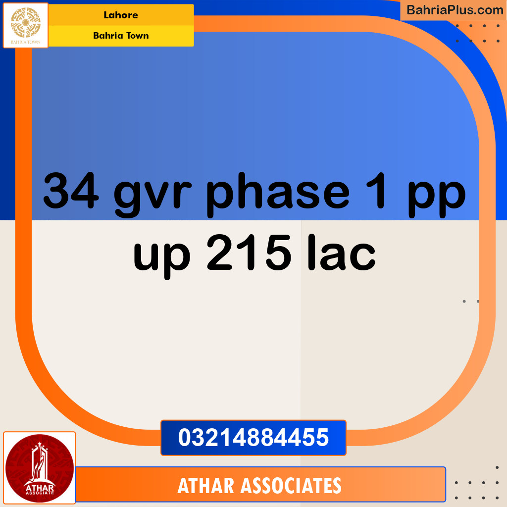 Residential Plot for Sale in Bahria Town, Lahore - (BP-239194)