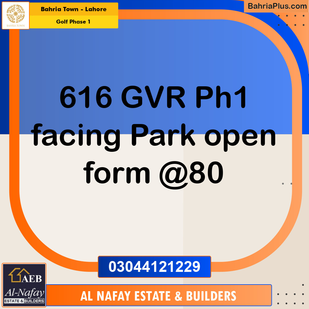 5 Marla Residential Plot for Sale in Golf Phase 1 -  Bahria Town, Lahore - (BP-239212)
