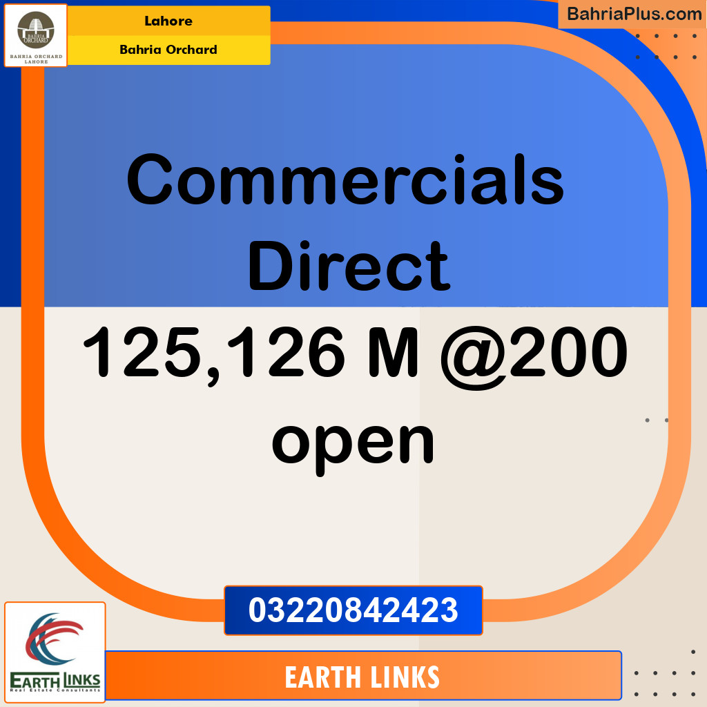 Commercial Plot for Sale in Bahria Orchard, Lahore - (BP-239273)