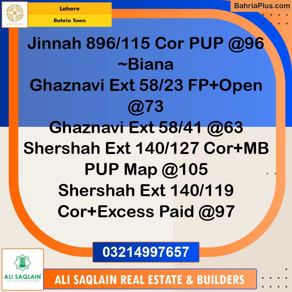 Residential Plot for Sale in Bahria Town, Lahore - (BP-239292)