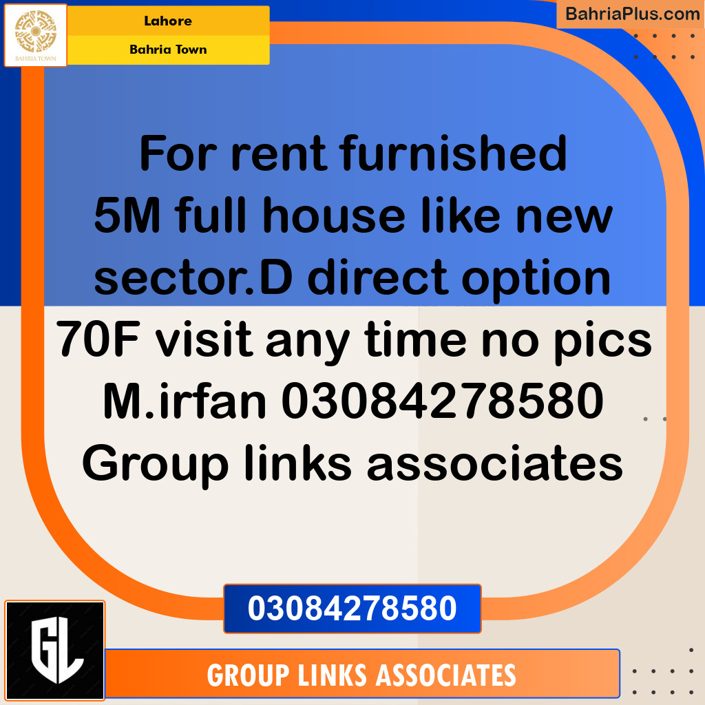 Residential House for Rent in Bahria Town, Lahore - (BP-239328)