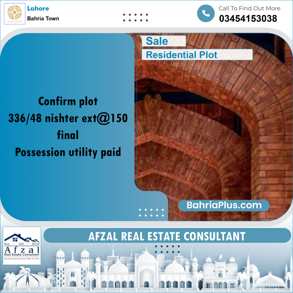 Residential Plot for Sale in Bahria Town, Lahore - (BP-239435)
