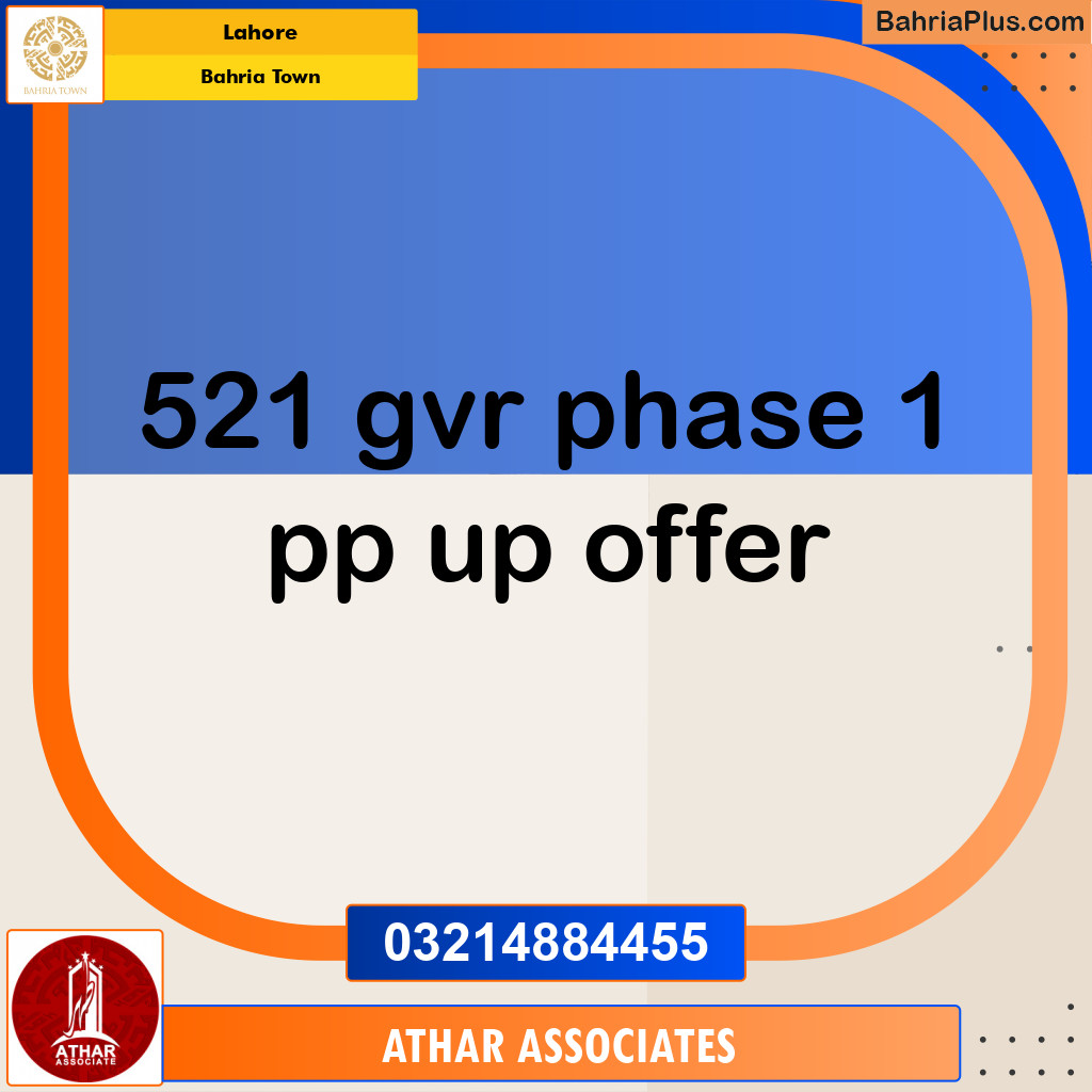 Residential Plot for Sale in Bahria Town, Lahore - (BP-239467)