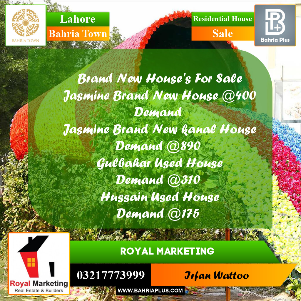 Residential House for Sale in Bahria Town, Lahore - (BP-239594)