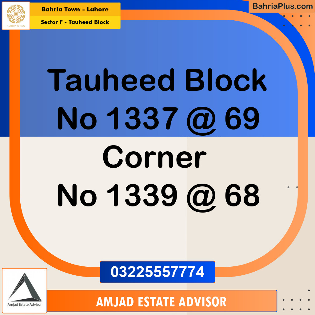 Residential Plot for Sale in Sector F - Tauheed Block -  Bahria Town, Lahore - (BP-239646)
