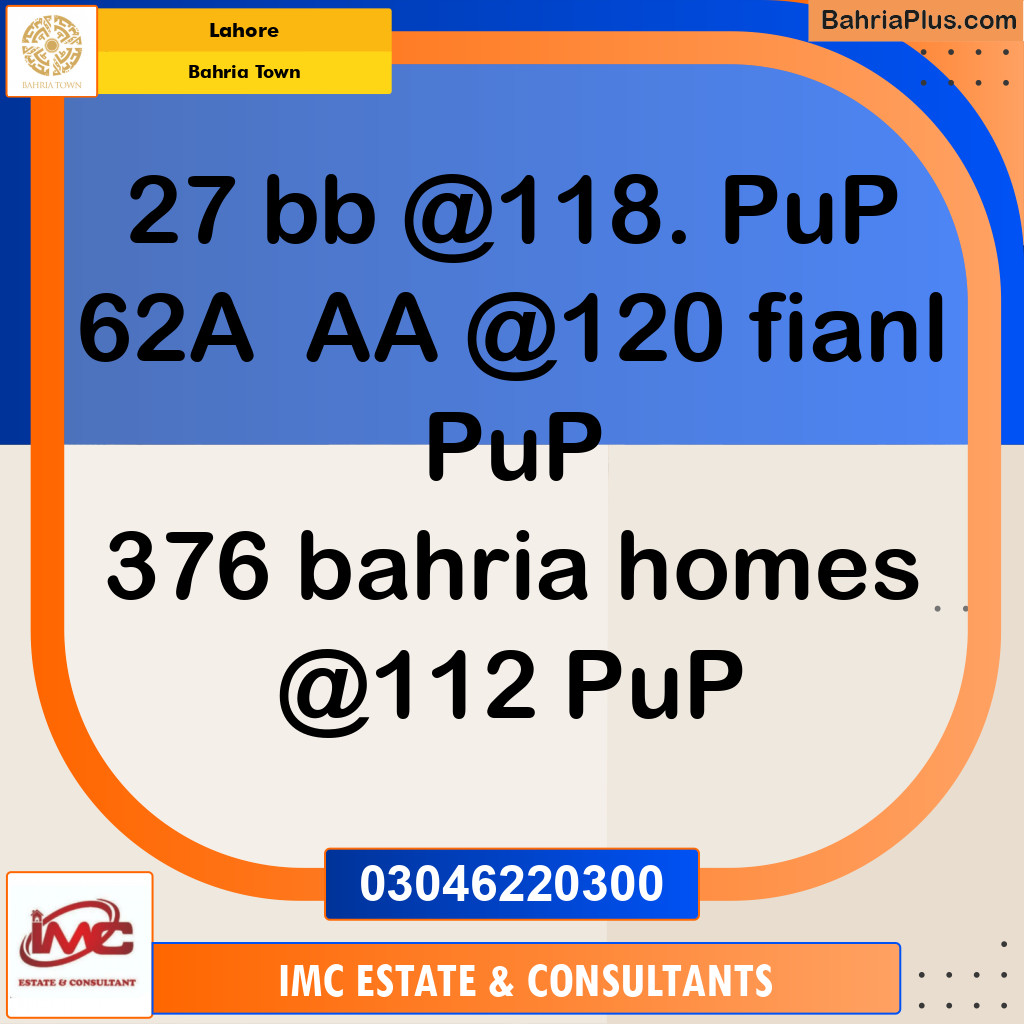 Residential Plot for Sale in Bahria Town, Lahore - (BP-239658)
