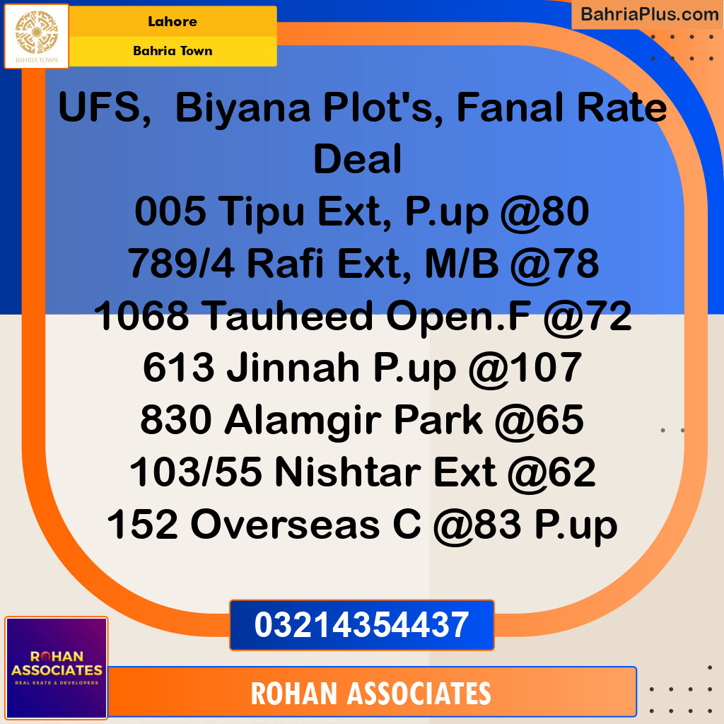 5 Marla Residential Plot for Sale in Bahria Town, Lahore - (BP-239733)