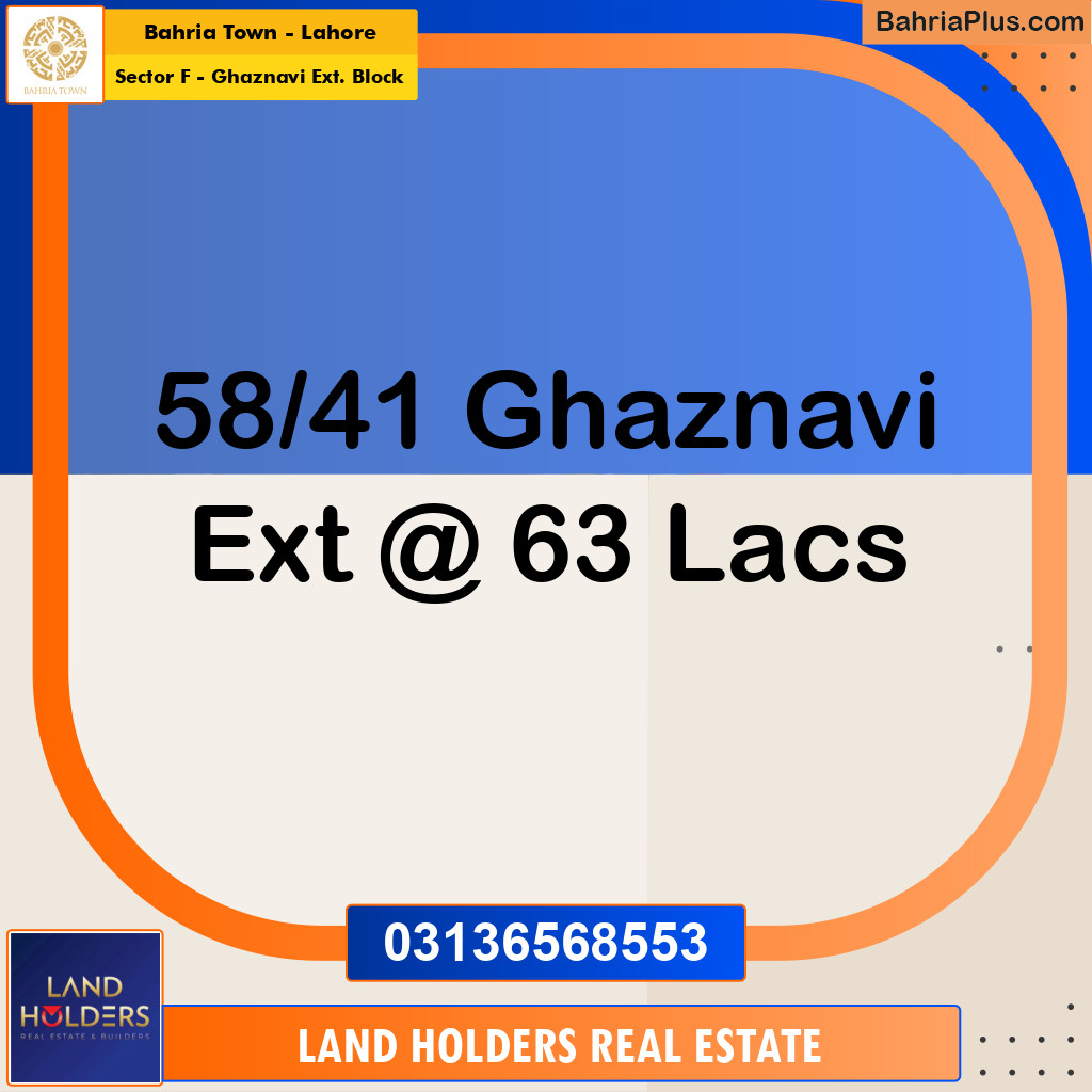 5 Marla Residential Plot for Sale in Sector F - Ghaznavi Ext. Block -  Bahria Town, Lahore - (BP-239912)