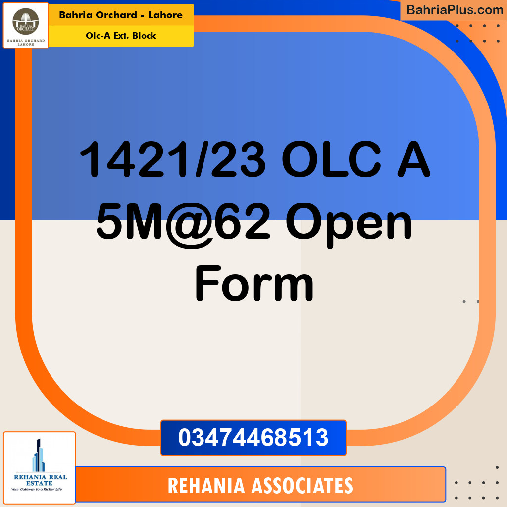 5 Marla Residential Plot for Sale in OLC-A Ext. Block -  Bahria Orchard, Lahore - (BP-239942)