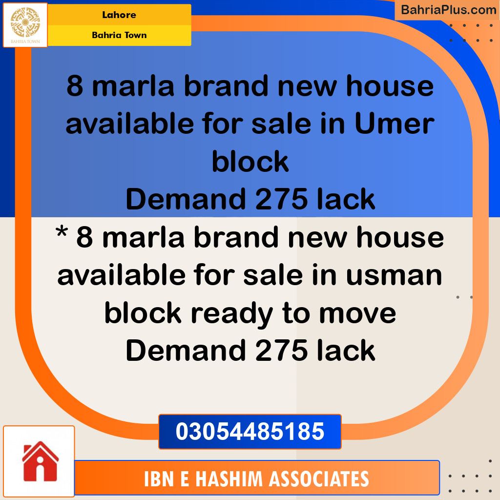 Residential House for Sale in Bahria Town, Lahore - (BP-239990)