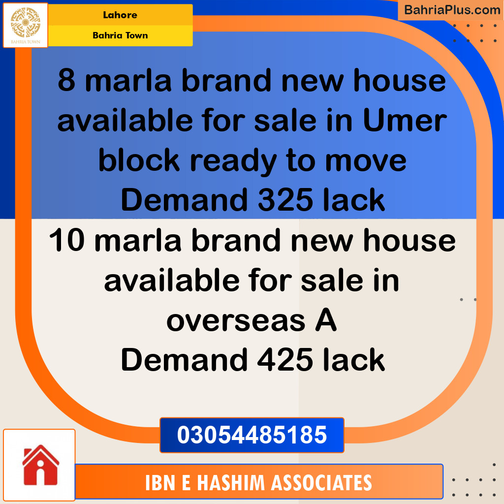 Residential House for Sale in Bahria Town, Lahore - (BP-239991)