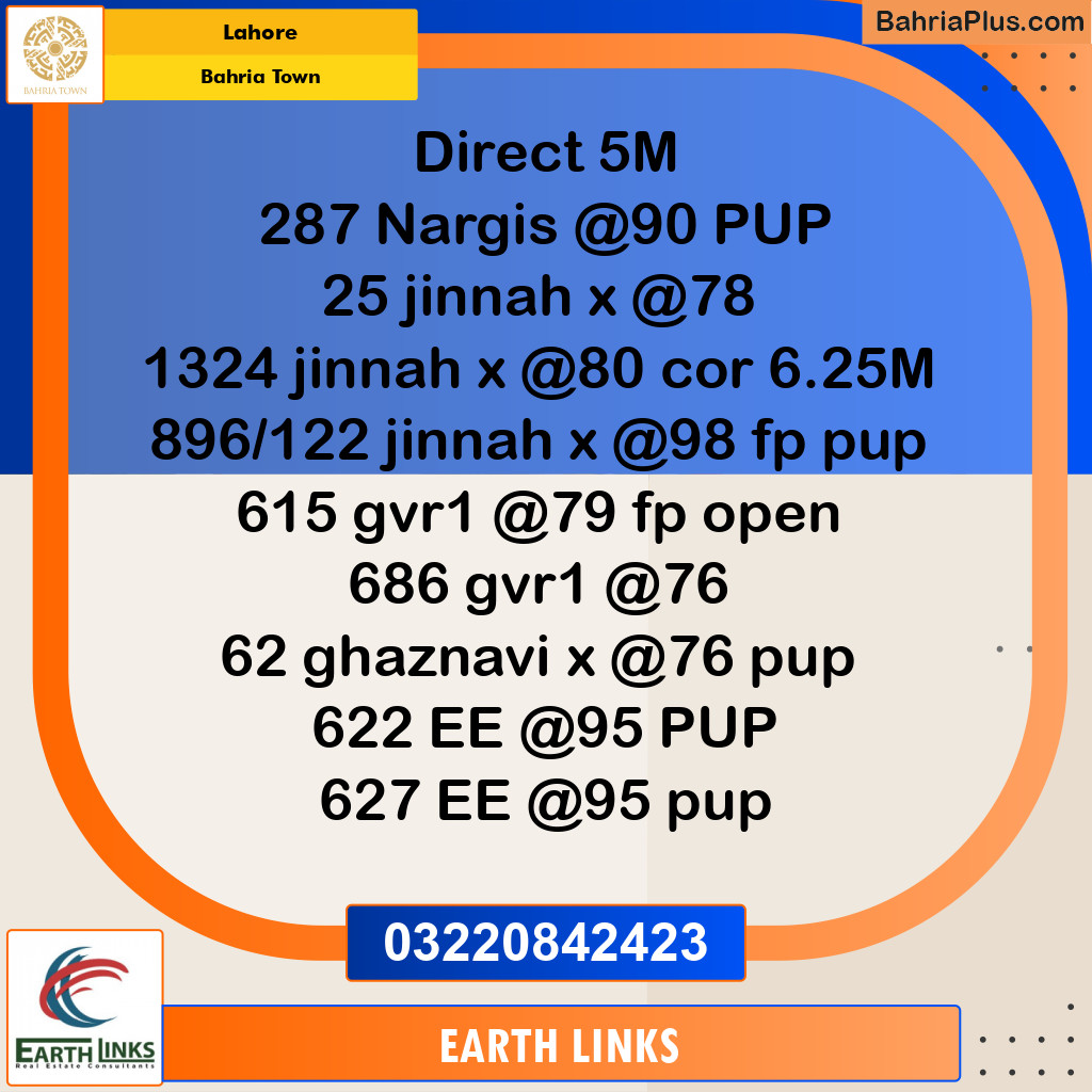 Residential Plot for Sale in Bahria Town, Lahore - (BP-240090)